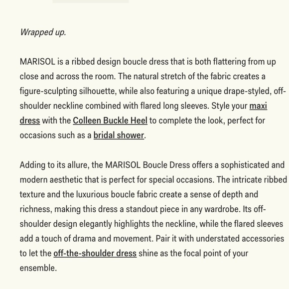 Meshki Marisol Dress - Off Shoulder Boucle Maxi Dress - Ivory - Picture 5 of 5